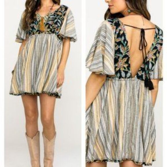 Free People Under The Sun Tunic Dress Boho Size M - Picture 1 of 14